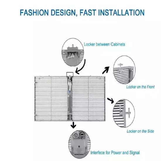 Transparent LED Display Building Wall Outdoor LED Display Screen Shopping Mall 