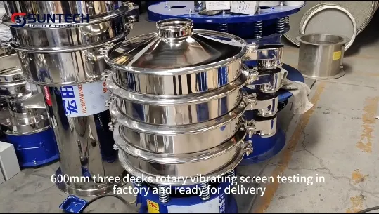 Triple Decks Powder Granules Classifying Pharmaceutical Vibrating Screen Sieve Machine 
