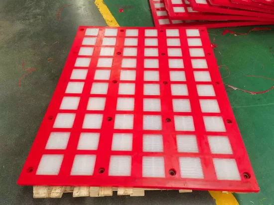 Polyurethane Banana Vibrating Trommel Rubber Sieve Panel Mesh Crusher Panels Punching Blocking Mining Molding Tension Flip Flop PU Fine Screen 