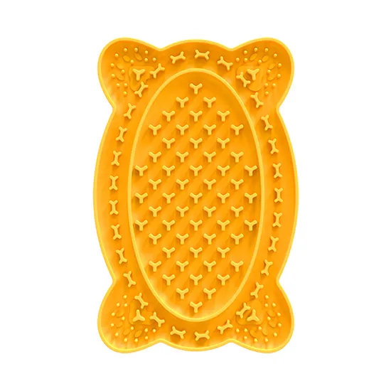 Silicone Dog Licking Tray Pet Bathroom Slow Food Mat FDA Silicone Dripping Licking Pad Pet Suction Tray Slow Feeder Lick Pat with Non
